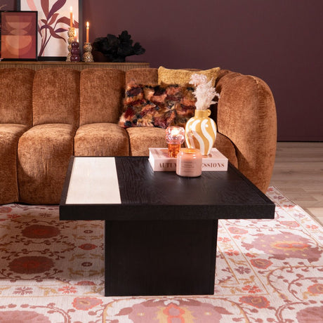 Salontafel Java 70x70 cm zwart eiken Eikenfineer