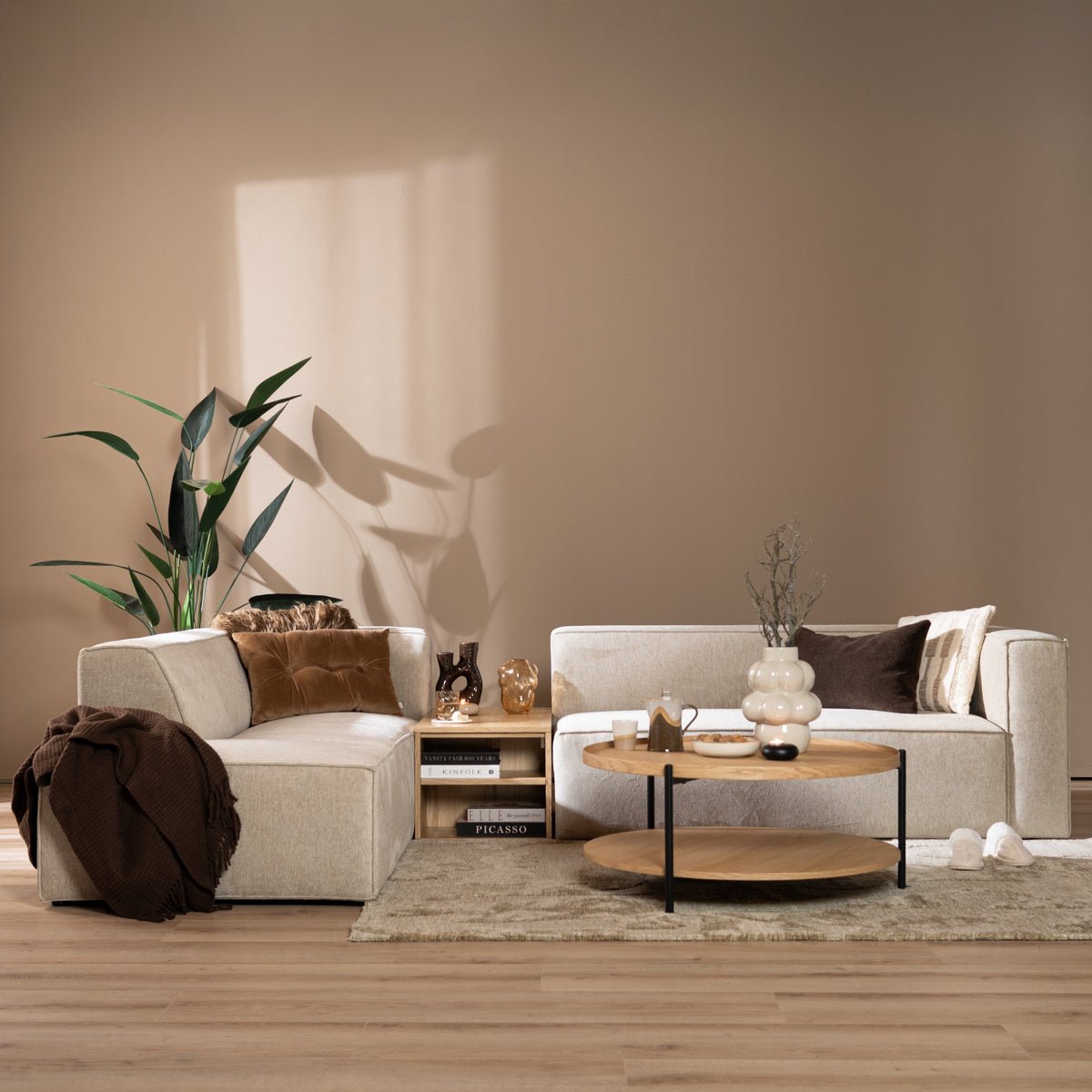 Jaxx side table 88x46 cm clear oak oak veneer