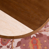 Salontafel Maeva Ø80 cm rustiek eiken Walnootlook Eikenfineer