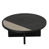 Salontafel Maeva Ø80 cm zwart eiken Eikenfineer