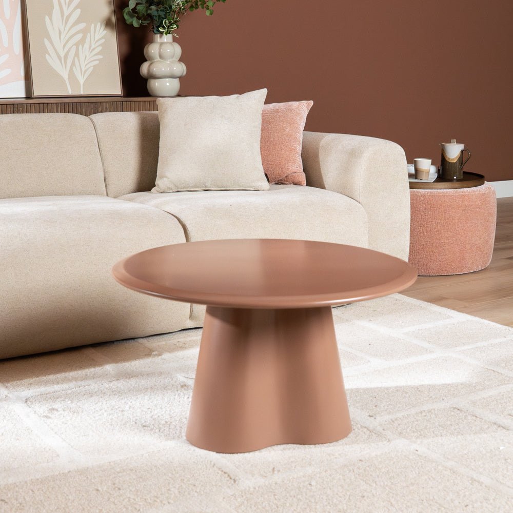 Salontafel Orion rond ø70 cm mocha mousse Bruin MDF