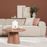 Salontafel Orion rond ø70 cm mocha mousse Bruin MDF