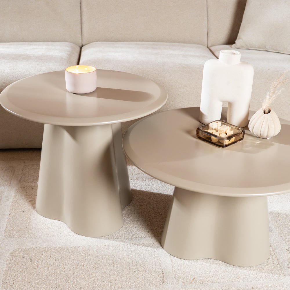 Salontafel Orion rond ø70 cm taupe MDF