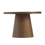 Coffee tables Mae set of 2 Ø50 and Ø62 cm travertine/rustic oak Oak veneer