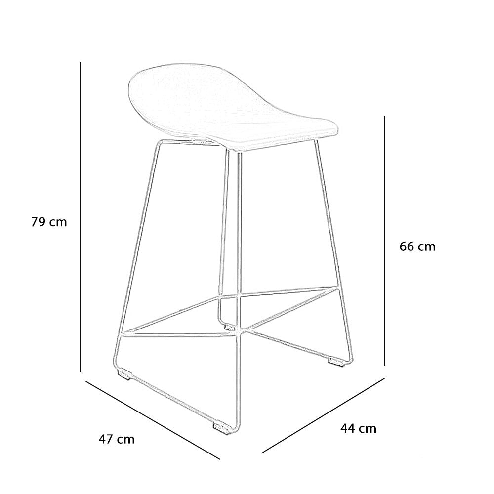 Scandinavian Barstool Ellen black 66cm - image 6