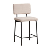 Scandinavian bar stool Aspen beige recycled fabric 64-77 cm - image 5