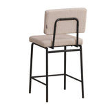 Scandinavian bar stool Aspen beige recycled fabric 64-77 cm - image 8