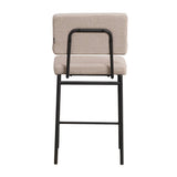 Scandinavian bar stool Aspen beige recycled fabric 64-77 cm - image 9