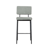 Scandinavian bar stool Aspen green recycled fabric 64-77 cm Recycled polyester 47 cm wide