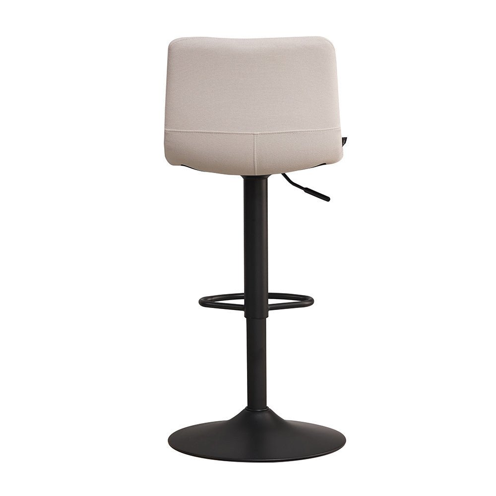 Scandinavian bar stool Eva swivel recycled fabric off white 60-76 cm - image 1
