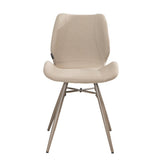 Scandinavian dining room chair Jena taupe recycled fabric - image 7