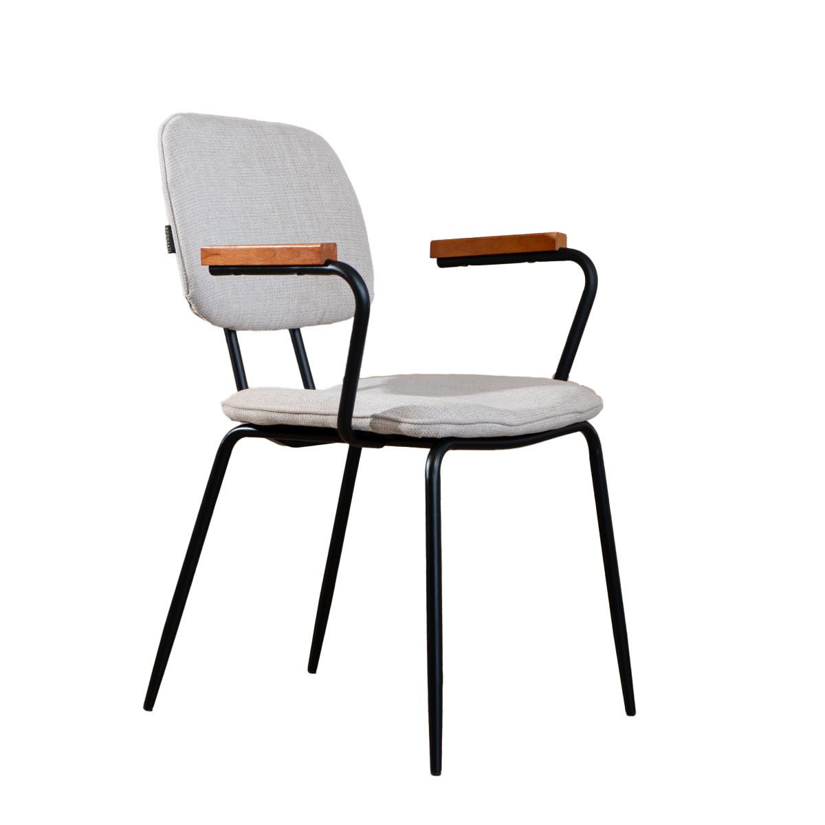 Scandinavian dining room chair Oskar beige recycled fabric - image 7