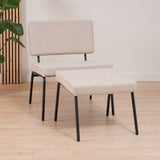 Scandinavian armchair Aspen beige recycled fabric - image 2