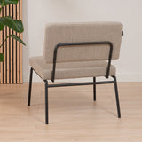 Scandinavian armchair Espen taupe recycled fabric - image 4