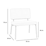 Scandinavian armchair Espen taupe recycled fabric - image 7