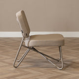Scandinavian armchair Viggo taupe recycled fabric Recycled polyester