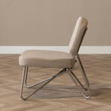 Scandinavian armchair Viggo taupe recycled fabric Recycled polyester