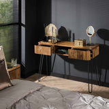 Dressing table Maria DH Interior Mango LxWxH 116x47x29 Mango wood Atmospheric photo diagonal front view