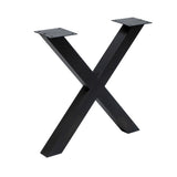 Table base X-Frame metal black (set of 2)