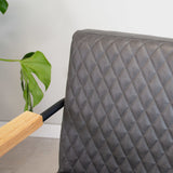 Armchair Lars Dimehouse Anthracite LxWxH 68x64x39 Faux leather Atmospheric photo detail