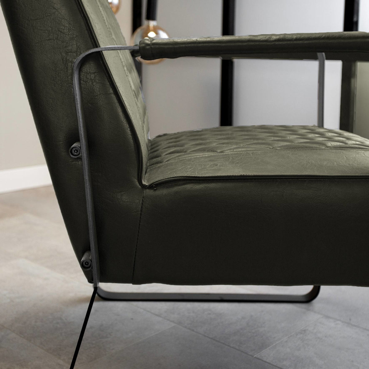 Armchair Peter Dimehouse Green LxWxH 68x62x45 Faux leather Atmosphere photo different