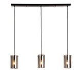 Hanging lamp Hugo Dimehouse Anthracite LxWxH 102x26x19 Glass White photo front view