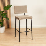 Velvet bar stool Espen taupe 64-77 cm - image 1