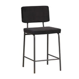 Velvet bar stool Aspen black 64-77 cm - image 5