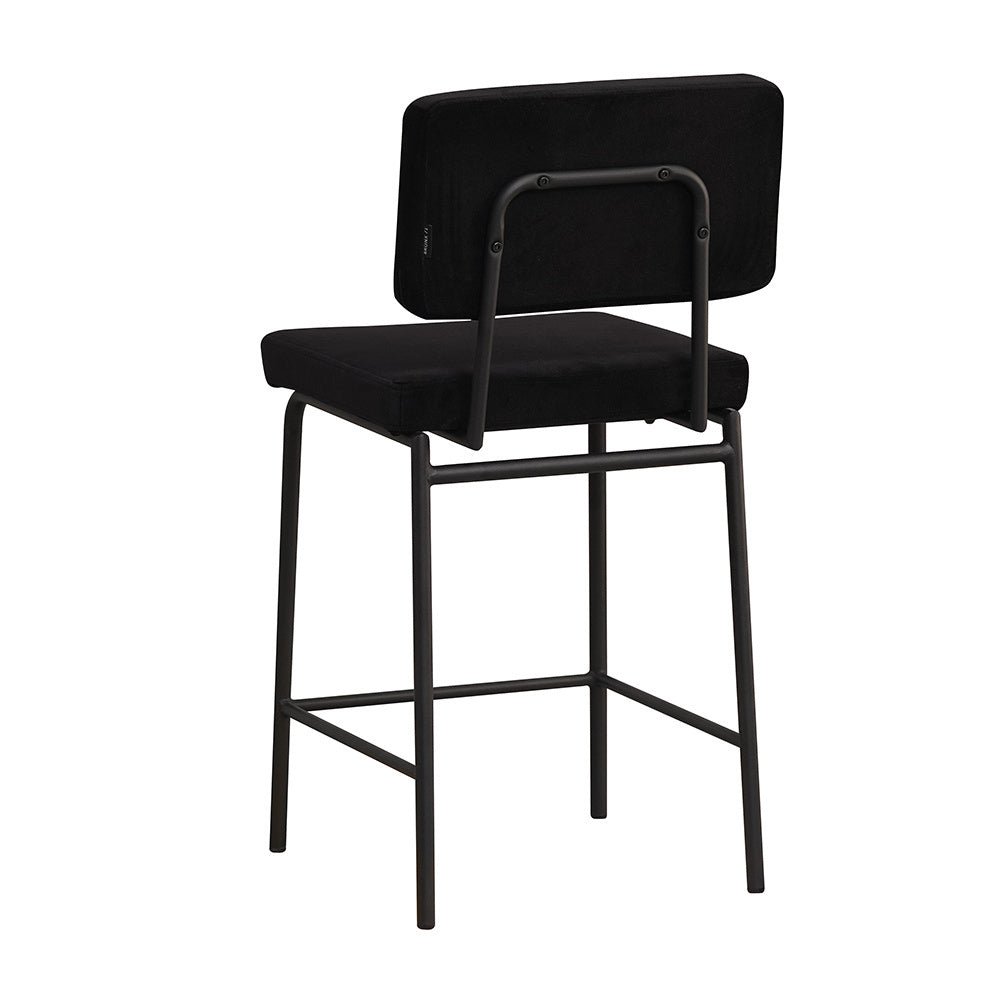 Velvet bar stool Aspen black 64-77 cm - image 8