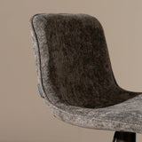 Velvet bar stool Jack brown 60-82 cm, 45 cm wide