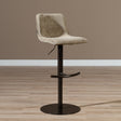 Velvet bar stool Jack taupe 60-82 cm, 45 cm wide