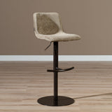 Velvet bar stool Jack taupe 60-82 cm, 45 cm wide