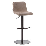 Velvet bar stool Jack taupe 60-82 cm, 45 cm wide