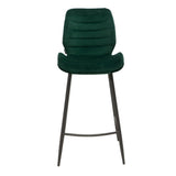 Velvet bar stool Toby dark green 71 cm - image 8