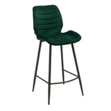 Velvet bar stool Toby dark green 71 cm - image 7