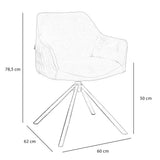 Velvet dining room chair Furtado swivel copper - image 8