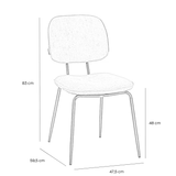 Velvet dining room chair Javi brown