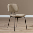 Velvet dining room chair Javi taupe