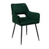 Velvet dining room chair Mika dark green - image 4