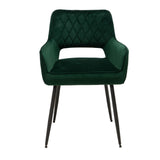 Velvet dining room chair Mika dark green - image 5