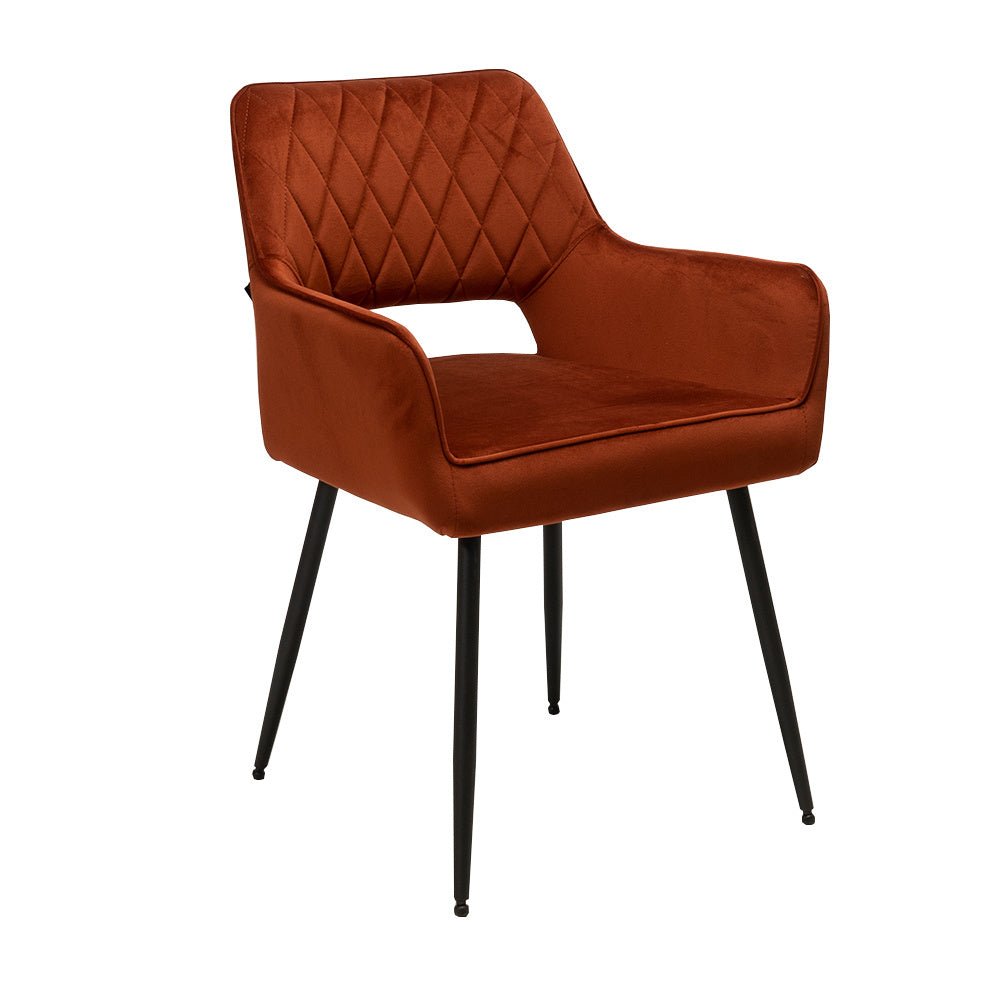 Velvet dining room chair Mika copper - image 5