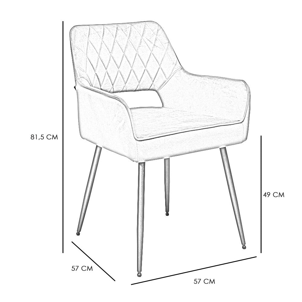Velvet dining room chair Mika ocher yellow - image 8