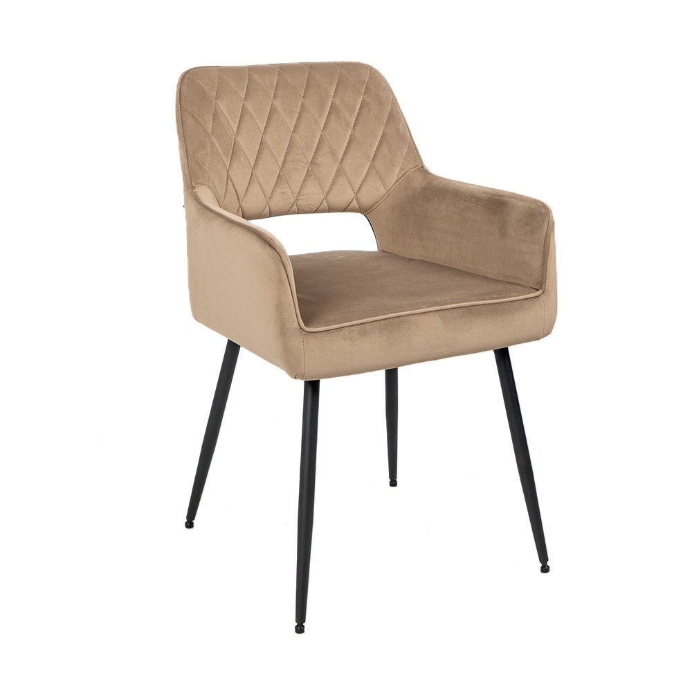 Velvet dining room chair Mika taupe - image 5