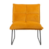 Velvet armchair Malaga ocher yellow