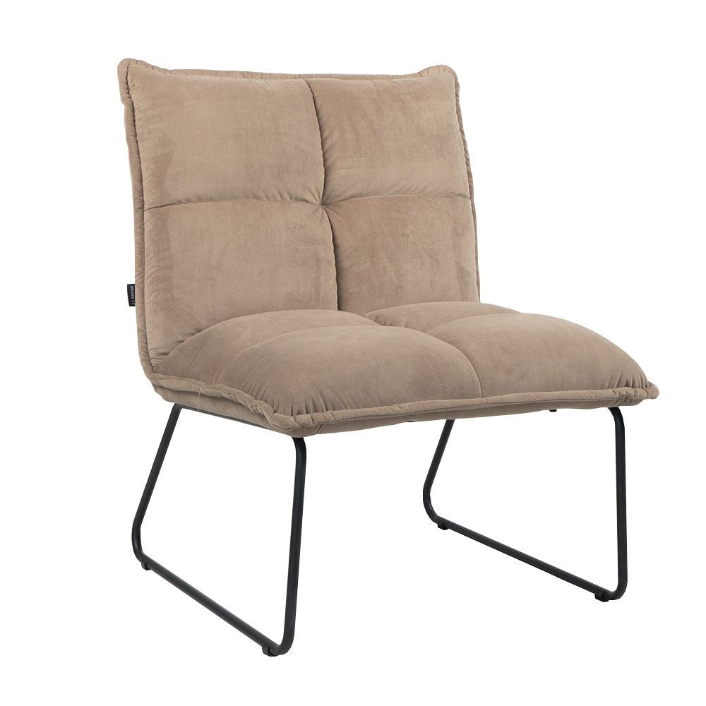 Velvet armchair Malaga taupe - image 5