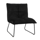 Velvet armchair Malaga black