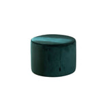 Velvet pouf Anna dark green
