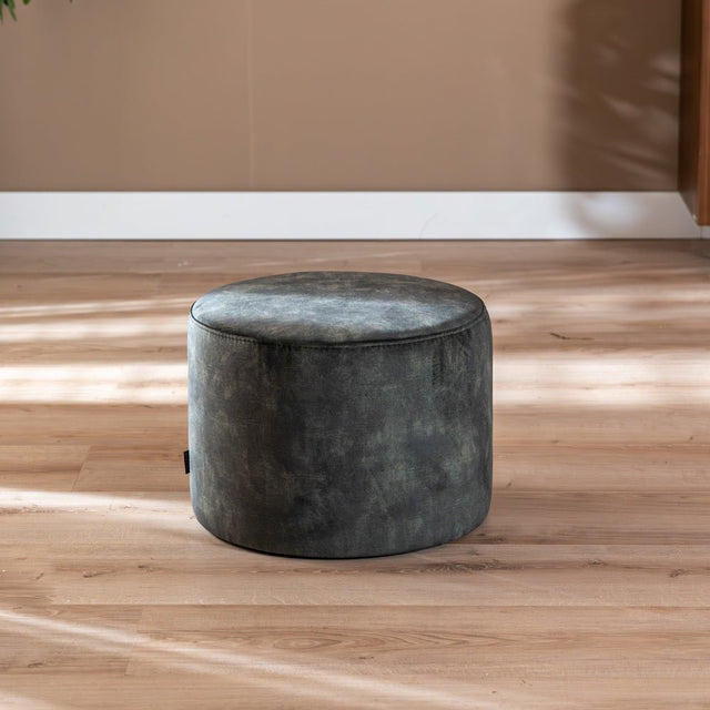 Velvet pouf Beau dark green