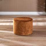 Velvet pouf Beau ocher yellow
