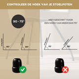 Floor protector - Carpet M - round black 14-19 Zwart